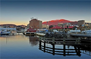 A view of the Hobart waterfront, southern Tasmania A view of the Hobart waterfront, southern Tasmania