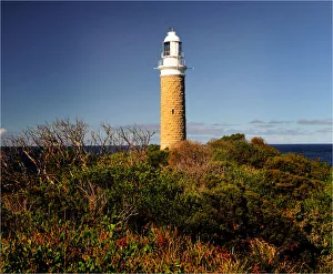 A view to the lighthouse at Eddystone Point, on the east coastline of Tasmania A view to the lighthouse at Eddystone Point, on the east coastline of Tasmania