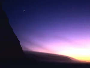 Western Australia, Nullarbor Plain, fog at dawn Western Australia, Nullarbor Plain, fog at dawn