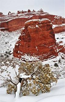 A winter scene in Arches national Park, Moab, Utah, USA A winter scene in Arches national Park, Moab, Utah, USA