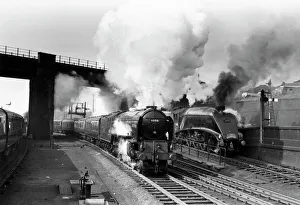 Aberdonian, steam locomotive, Kings Cross Station, London, 1958 Aberdonian, steam locomotive, Kings Cross Station, London, 1958