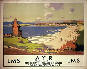 Ayr: The Land of Burns, LMS poster, 1923-1947 Ayr: The Land of Burns, LMS poster, 1923-1947
