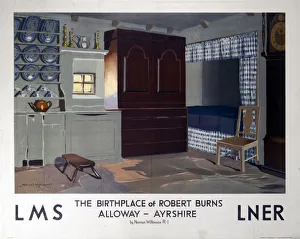 The Birthplace of Robert Burns, LMS/LNER poster, 1923-1947 The Birthplace of Robert Burns, LMS/LNER poster, 1923-1947