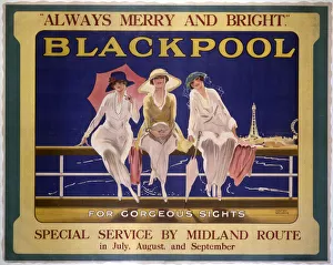 Blackpool - Always Merry and Bright, MR poster, 1923-1947 Blackpool - Always Merry and Bright, MR poster, 1923-1947