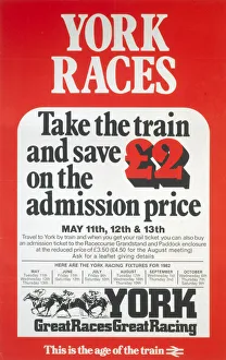 BR poster. York Races - Take the Train and BR poster. York Races - Take the Train and