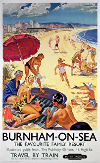 Burnham-on-Sea, BR (WR) poster, c 1950s Burnham-on-Sea, BR (WR) poster, c 1950s