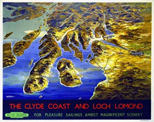 The Clyde Coast and Loch Lomond, BR poster, 1955 The Clyde Coast and Loch Lomond, BR poster, 1955