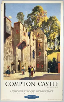Compton Castle, BR (WR) poster, 1950s Compton Castle, BR (WR) poster, 1950s