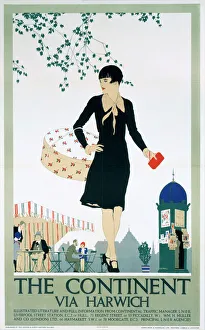 The Continent via Harwich, LNER poster, 1933 The Continent via Harwich, LNER poster, 1933