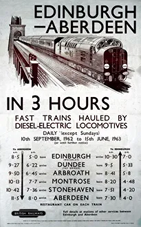 Edinburgh-Aberdeen in 3 Hours, BR (ScR) poster, 1962 Edinburgh-Aberdeen in 3 Hours, BR (ScR) poster, 1962