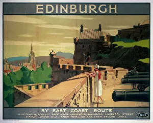 Edinburgh by the East Coast Route, LNER poster, 1923-1947 Edinburgh by the East Coast Route, LNER poster, 1923-1947