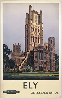 Ely - See England by Rail, BR poster, 1950 Ely - See England by Rail, BR poster, 1950