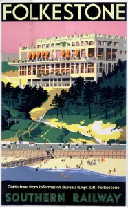 Folkestone Print, a 1947 Southern Railway poster