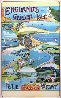 Englands Garden Isle, Isle of Wight Railways poster, c 1910 Englands Garden Isle, Isle of Wight Railways poster, c 1910