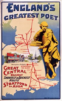 Englands Greatest Poet, GCR poster, 1900-1922 Englands Greatest Poet, GCR poster, 1900-1922