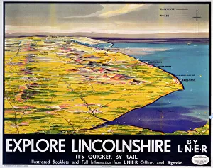 Explore Lincolnshire, LNER poster, 1936 Explore Lincolnshire, LNER poster, 1936
