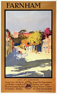 Farnham, Surrey, Southern Railway poster, 1923-1948 Farnham, Surrey, Southern Railway poster, 1923-1948