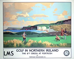 Golf in Northern Ireland, LMS poster Golf in Northern Ireland, LMS poster