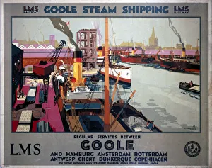 Goole Steam Shipping, LMS poster, 1923-1947 Goole Steam Shipping, LMS poster, 1923-1947