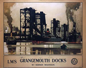 Grangemouth Docks, LMS poster, 1923-1947 Grangemouth Docks, LMS poster, 1923-1947