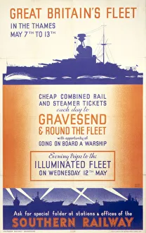 Great Britains fleet in the Thames, SR poster, 1937 Great Britains fleet in the Thames, SR poster, 1937