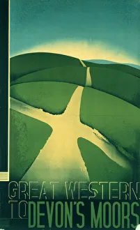 Great Western to Devons Moors, GWR poster, 1923-1947 Great Western to Devons Moors, GWR poster, 1923-1947