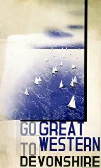 Go Great Western to Devonshire, GWR poster, 1923-1947 Go Great Western to Devonshire, GWR poster, 1923-1947