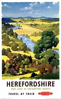 Trains Collection: Herefordshire, BR poster, 1960