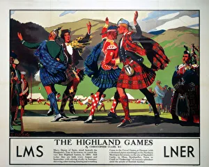 The Highland Games, LMS and LNER poster, c 1930s The Highland Games, LMS and LNER poster, c 1930s
