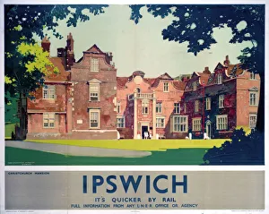 Ipswich: Christchurch Mansion, LNER poster, 1923-1947 Ipswich: Christchurch Mansion, LNER poster, 1923-1947