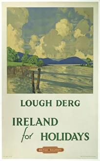 Ireland for Holidays - Lough Derg, BR(LMR) poster, 1949 Ireland for Holidays - Lough Derg, BR(LMR) poster, 1949