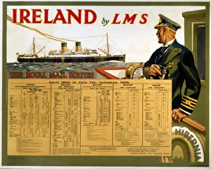 Ireland by LMS - The Royal Mail, LMS poster, 1935 Ireland by LMS - The Royal Mail, LMS poster, 1935