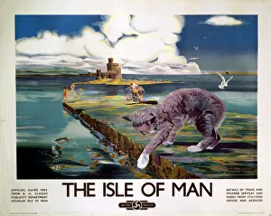 The Isle of Man, BR (LMR) poster, 1950 The Isle of Man, BR (LMR) poster, 1950