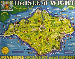The Isle of Wight, BR poster, 1949
