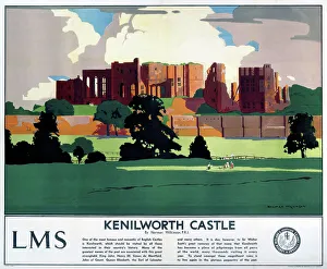 Kenilworth Castle, LMS poster, 1929 Kenilworth Castle, LMS poster, 1929