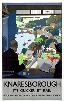 Knaresborough: Its Quicker by Rail, LNER poster, 1928 Knaresborough: Its Quicker by Rail, LNER poster, 1928