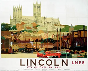 Lincolnshire - Its Quicker by Rail, LNER poster, 1924 Lincolnshire - Its Quicker by Rail, LNER poster, 1924