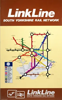 Linkline - South Yorkshire Rail Network, BR (E) poster, 1977 Linkline - South Yorkshire Rail Network, BR (E) poster, 1977