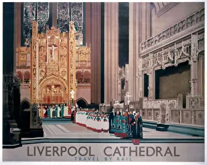 Liverpool Cathedral, LNER poster, 1937 Liverpool Cathedral, LNER poster, 1937