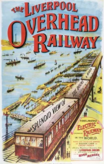 Liverpool Overhead Railway, LOR poster, c 1910 Liverpool Overhead Railway, LOR poster, c 1910