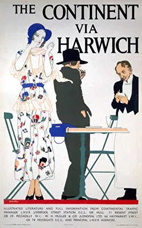 LNER poster. The Continent via Harwich by LNER poster. The Continent via Harwich by