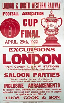 LNWR notice. Football Association Cup Final LNWR notice. Football Association Cup Final