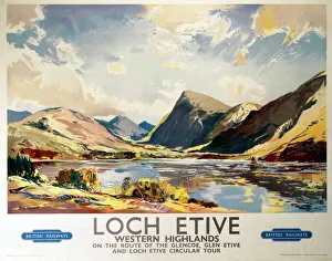 Loch Etive, Western Highlands, BR(ScR) poster, 1948-1965 Loch Etive, Western Highlands, BR(ScR) poster, 1948-1965