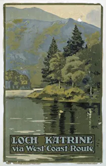 Loch Katrine via West Coast Route, LNWR/CR poster, c 1910 Loch Katrine via West Coast Route, LNWR/CR poster, c 1910