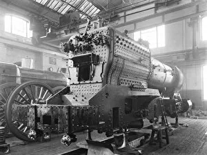 Images Dated 15th March 2013: Locomotive in the erecting shop at Derby works, 1902