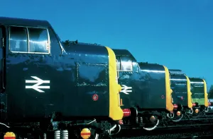 Print of Class 55 Deltic Diesel Locomotives in Service