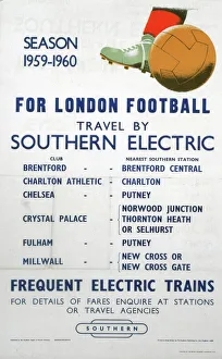 London Football, BR poster, 1959-1960 London Football, BR poster, 1959-1960