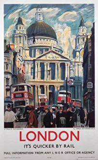 London - St Pauls Cathedral, LNER poster, 1939 London - St Pauls Cathedral, LNER poster, 1939
