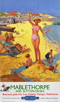 Mablethorpe and Sutton-on-sea, BR poster, c 1950s Mablethorpe and Sutton-on-sea, BR poster, c 1950s
