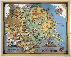 A Map of Yorkshire, BR poster, 1949
